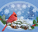 Cardinal Placemat Digital Illustration.