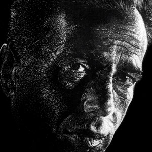 Humphrey Bogart Scratchboard Illustration - Art School Project Humphrey Bogart Scratchboard Illustration